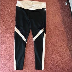 mesh black & white leggings